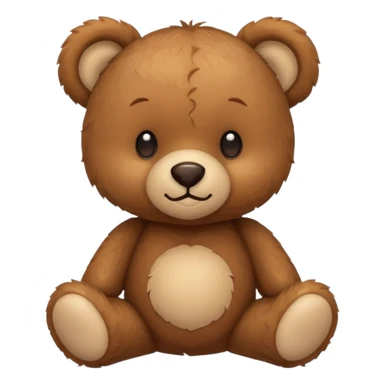 Cute flat-style teddy bear icon for infant daycare. PNG, transparent.
 sticker