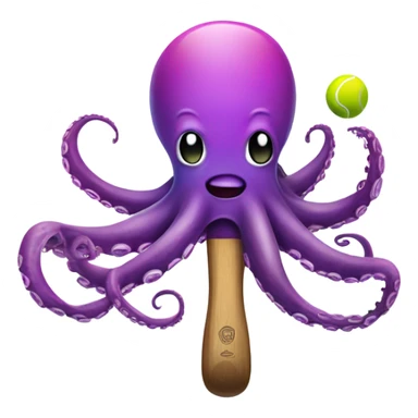 Octopus playing pickleball sticker