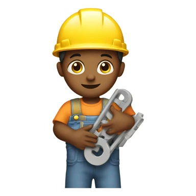 a child with a construction set in his hands sticker