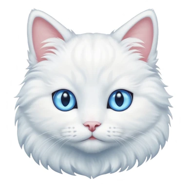 Cat white color  sticker