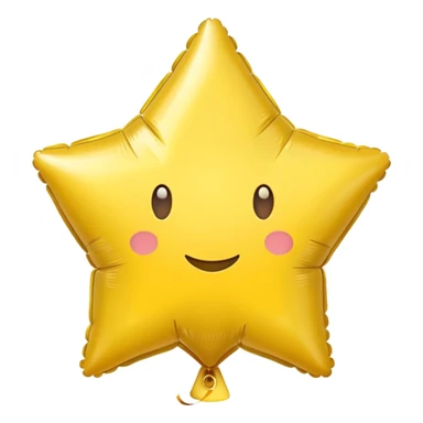 ballon yellow star sticker