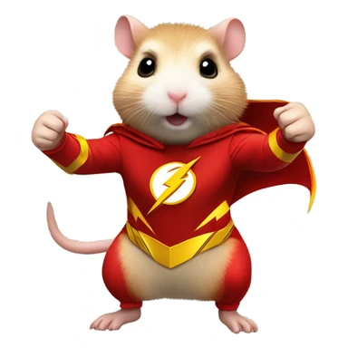 hamster The Flash shows thumbs up sticker