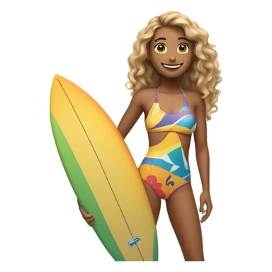 Surfer girl sticker