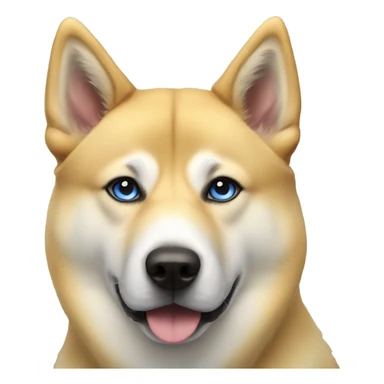 Yellow akita shepherd with  blue eyes sticker