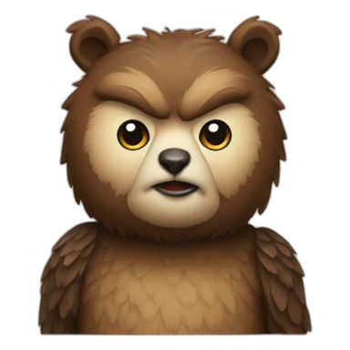 Owl bear sticker