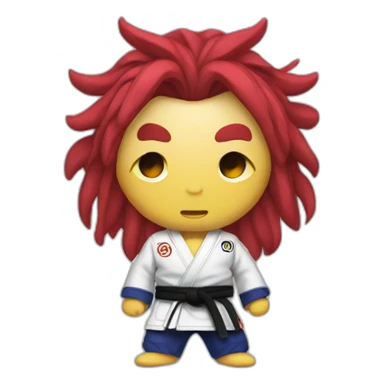 Oni wearing Jiu-Jitsu gi sticker