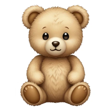 beige teddy bear sticker