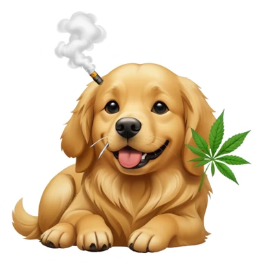 dog smoking weed sticker