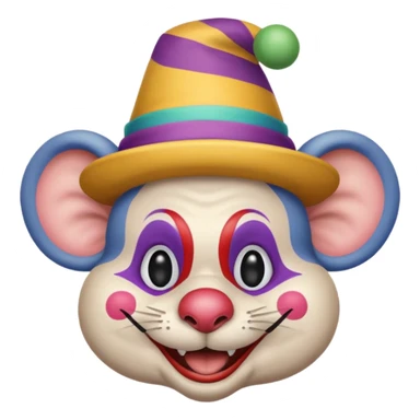 I want a rat that is also a clown  sticker