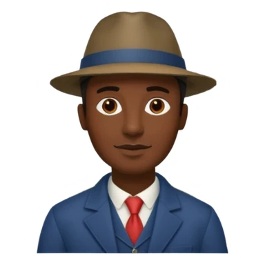 Homme. Créole réunionnais avec chapeau Tour Eiffel  sticker