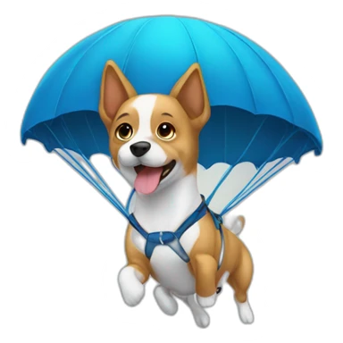 dog on parachute sticker