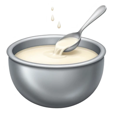 Sliver slave bowl emoji with only milk in it sticker