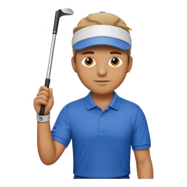 man playing golf sticker