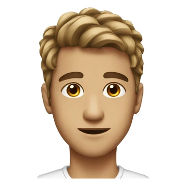 portrait of a young man with brown eyes the boys hair up sticker