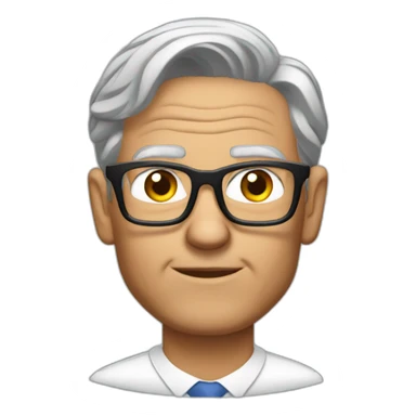 Jerome Powell with eyeglasses sticker
