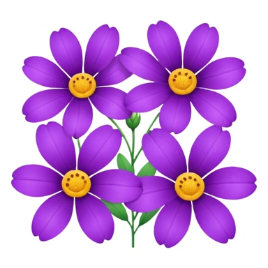 purple flowers sticker