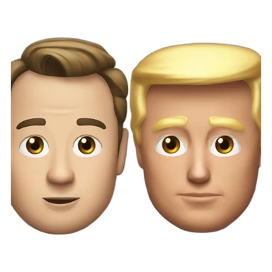 Trump and Elon musk sticker