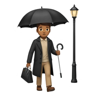 Street Umbrella Walker black man sticker