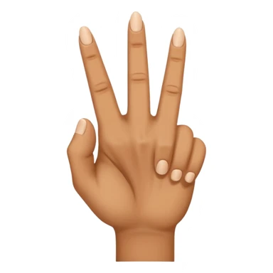 a closed hand with the index and middle finger pointing sticker