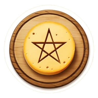 cheese witchcraft occult pentagram sticker