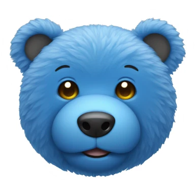Blue stuffed teddy bear sticker