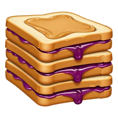 Peanut butter and jelly sandwich  sticker