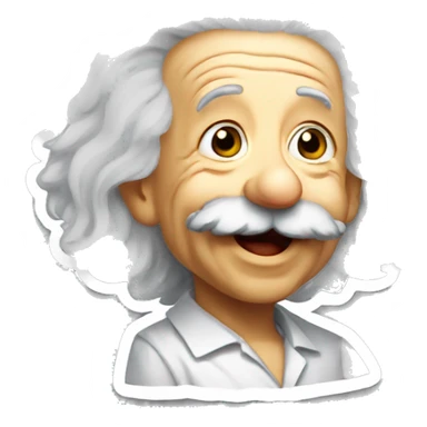 albert einstein happy neonate sticker sticker