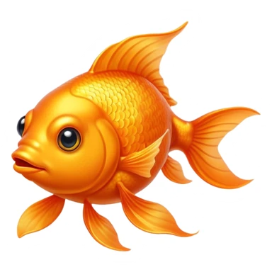 Cinematic Noble Orange Goldfish Portrait Emoji, Poised and regal, with a sleek, streamlined build and a lustrous, vibrant orange body, deep-set soulful golden eyes, Simplified yet sharp and sophisticated features, highly detailed, glowing with a soft, dignified glow, high shine, intelligent and graceful, stylized with an air of aquatic elegance, focused and attentive, soft glowing outline, capturing the essence of a watchful and confident aquatic companion, so majestic it feels as though it could glide out of the screen with effortless authority! sticker