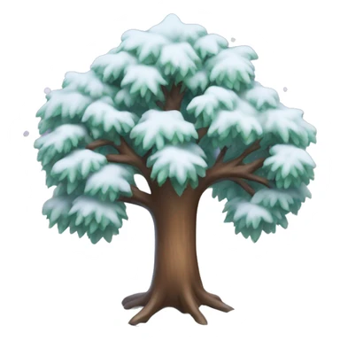 Cozy winter tree with snowflakes  sticker