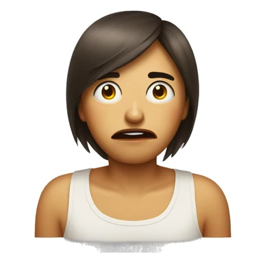 Egg lip bite weary  sticker