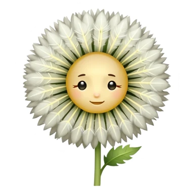 a dandelion with a halo sticker