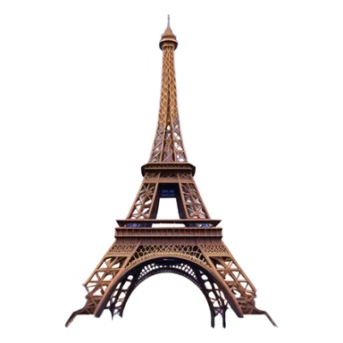Cinematic Realistic Eiffel Tower Landmark Emoji, depicted with the iconic iron lattice structure against a twilight sky rendered with dramatic, luminous lighting and intricate detail. sticker