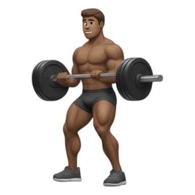 Weighted squat bar man sticker