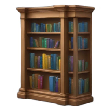 library book 3d fantastic sticker