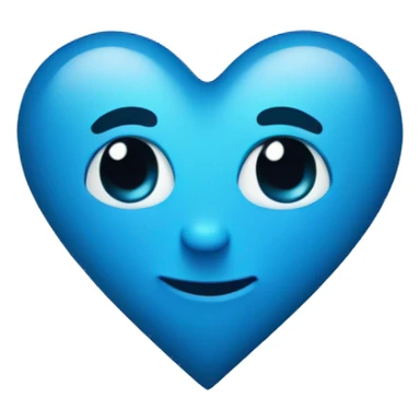 Geryish blue heart sticker