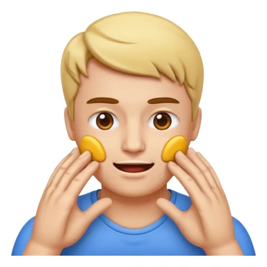 generate an emoticon Massage the masseter muscles sticker