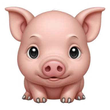 gray baby pig sticker