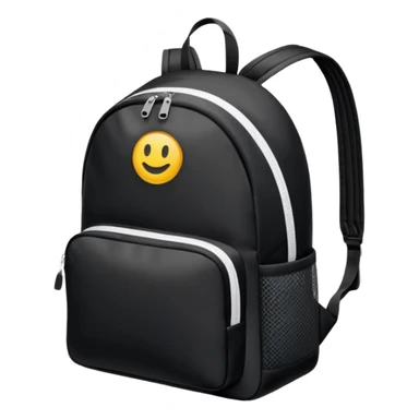 sac a dos de sport noir sans motif et uni sticker