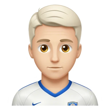 White soccer player sticker