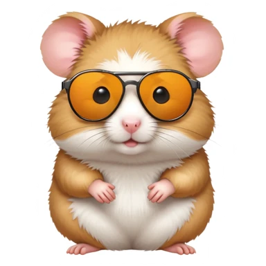 Hamster with sunglasses  sticker