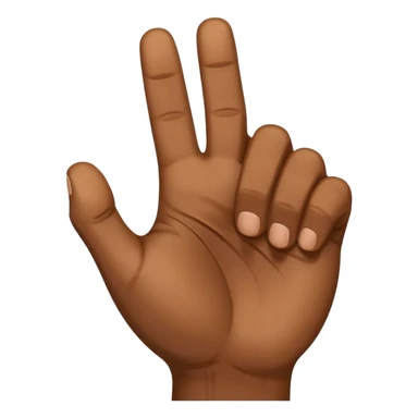 brown-skinned right fist with thumb out, palm facing camera, simple and bold sticker