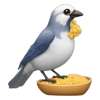 Oiseau qui manger sticker
