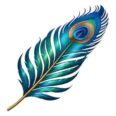 peacock feather with vibrant colors sticker