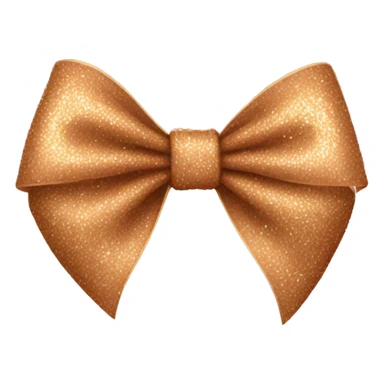  Tan bow with glitter  sticker