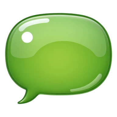 empty green speech bubble, no text, no face, nothing inside sticker