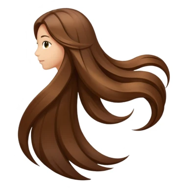 Long hair from backside. sticker