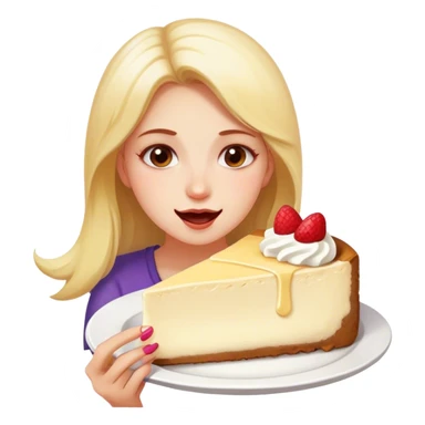 White Girl eating cheesecake sticker