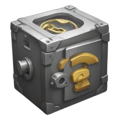 a vault with crypto inside sticker