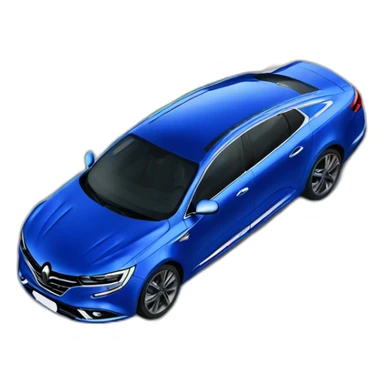 Blue Renault Laguna flying of cliff sticker