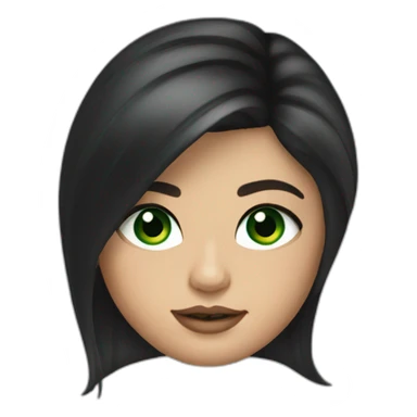 Selena Gomez with Green eyes and long hair sticker
